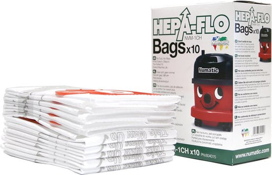 Numatic NVM-1CH Stofzuigzakken 10 Stuks | Originele HepaFlo Zakken